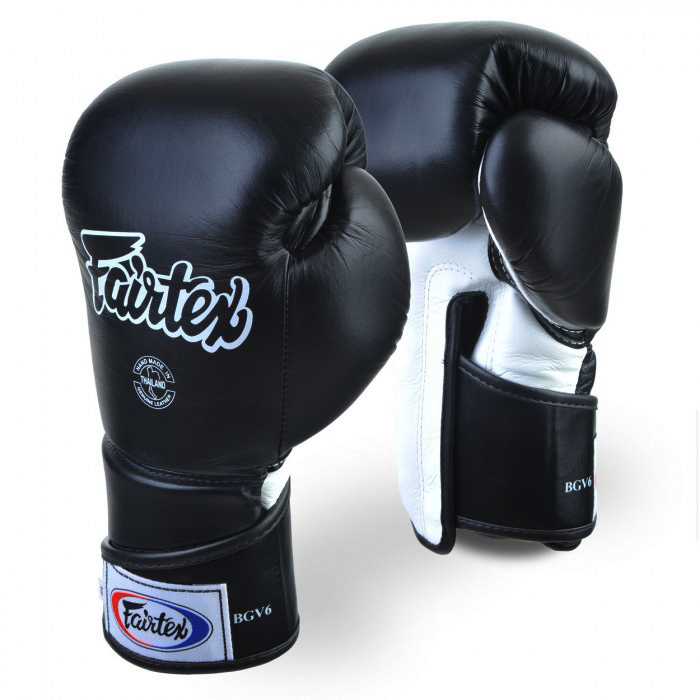 Gants de Boxe d'entrainement FAIRTEX FXV6 noir - Tarif club ASH