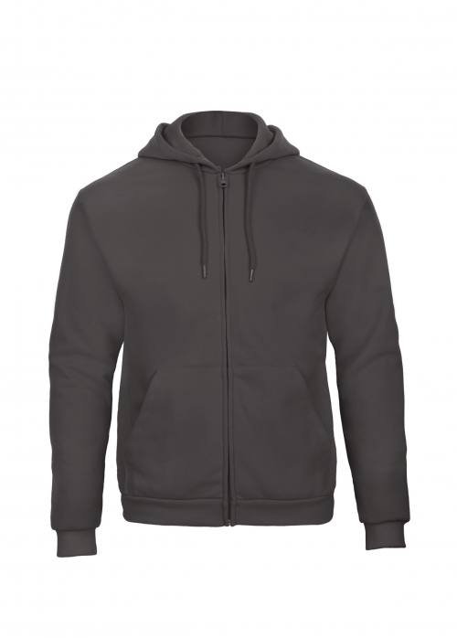 Sweat à capuche zippé homme sportwear personnalisable hexagone combat grey anthracite