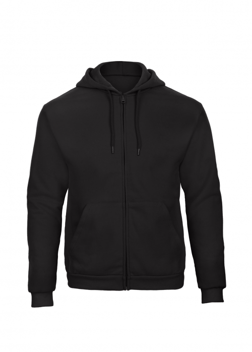 Sweat à capuche zippé homme sportwear personnalisable hexagone combat black