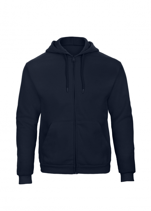 Sweat à capuche zippé homme sportwear personnalisable hexagone combat blue navy