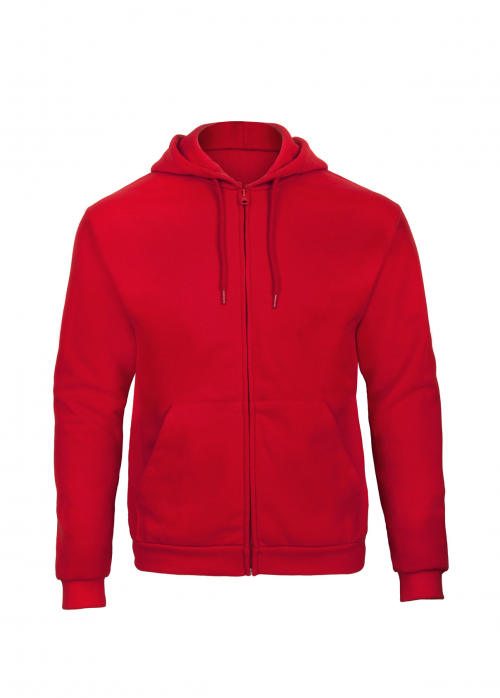 Sweat à capuche zippé homme sportwear personnalisable hexagone combat red