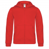 Sweat capuche zippé sportwear enfants hexagone combat red
