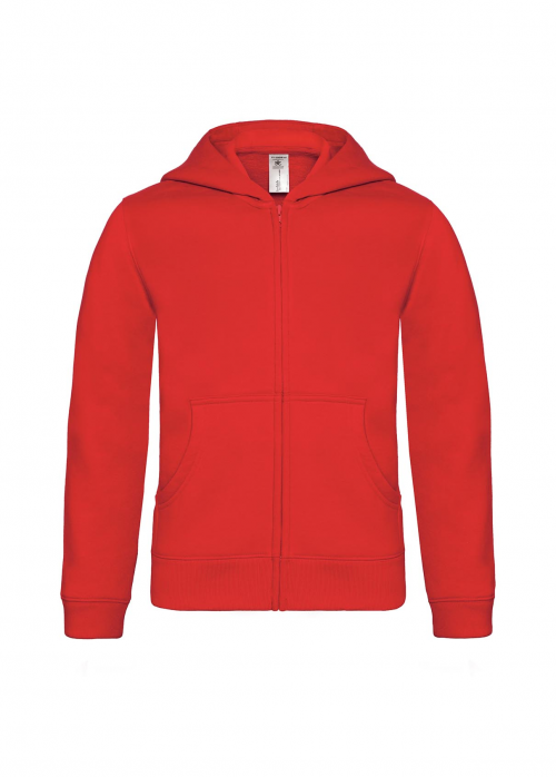 Sweat capuche zippé sportwear enfants hexagone combat red