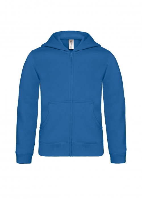 Sweat capuche zippé sportwear enfants hexagone combat blue royal