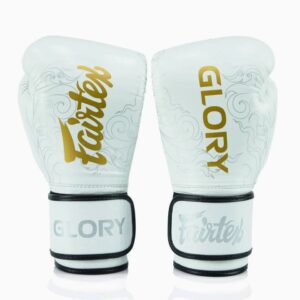 Gants de Boxe d’entrainement FAIRTEX X GLORY White/Silver – Offre partenaire club -10%