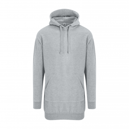 Robe sweat shirt à capuche sportwear femme hexagone combat grey heather