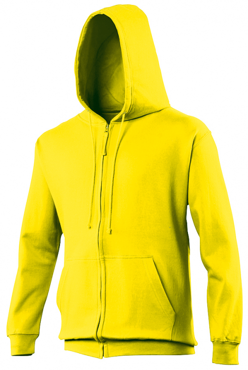 Sweat shirt capuche zippé personnalisable homme yellow sun