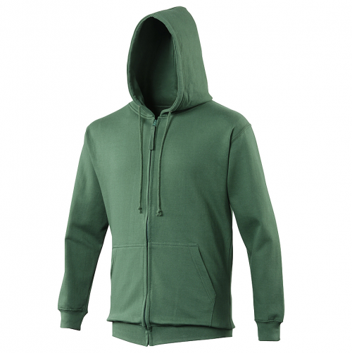 Sweat shirt capuche zippé personnalisable homme green bottle