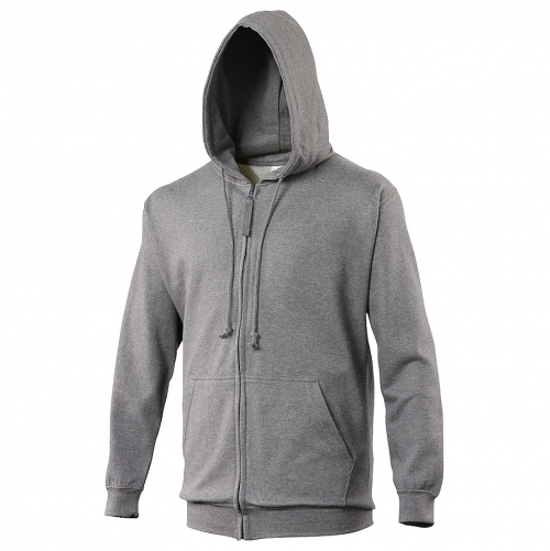 Sweat shirt capuche zippé personnalisable homme grey charcoal