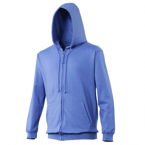 Sweat shirt capuche zippé personnalisable homme bleu royal