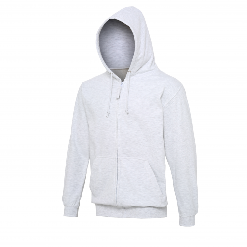 Sweat shirt capuche zippé personnalisable homme grey ash