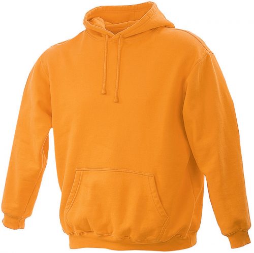 Sweat shirt à capuche sportwear personnalisable homme hexagone combat orange