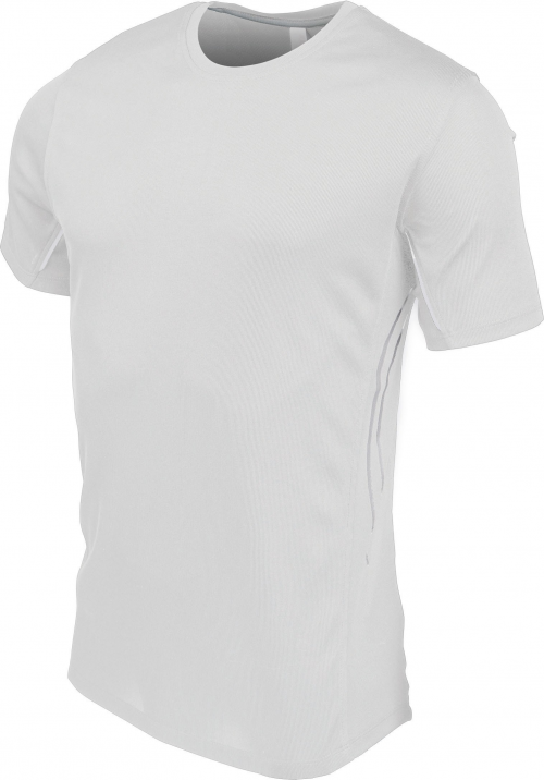 t-shirt bi matière personnalisable homme white-grey silver
