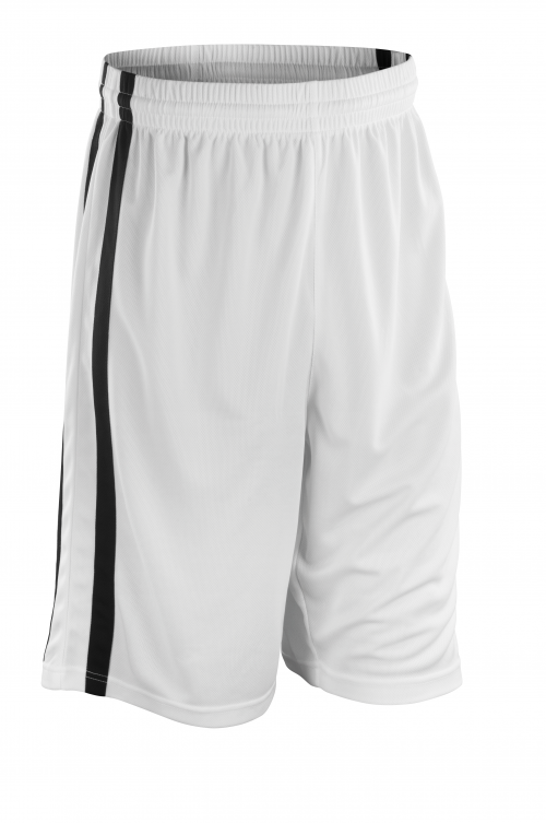 Short quick dry personnalisable homme hexagone combat white-black