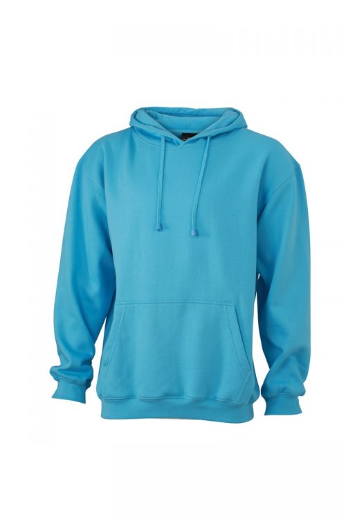 Sweat shirt à capuche sportwear personnalisable homme hexagone combat blue turquoise