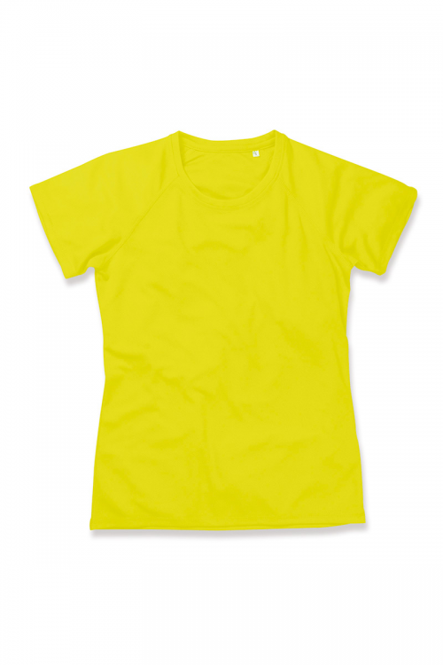 t-shirt femme pro active sportwear personnalisable femme hexagone combat yellow cyber