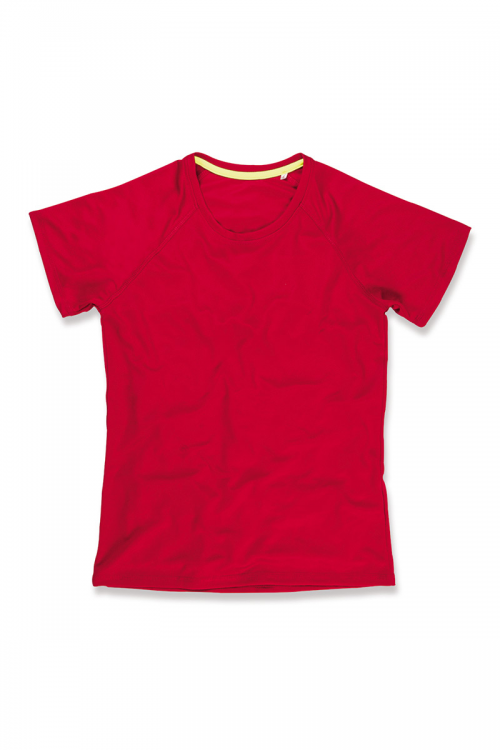 t-shirt femme pro active sportwear personnalisable femme hexagone combat red crimson