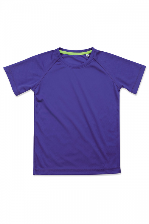 t-shirt enfant pro active sportwear personnalisable hexagone combat blue lilac deep