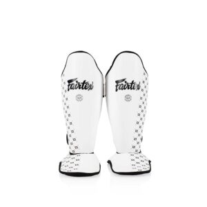 Protèges tibias & pieds FAIRTEX SP5 Blanc – Offre partenaire club -10%