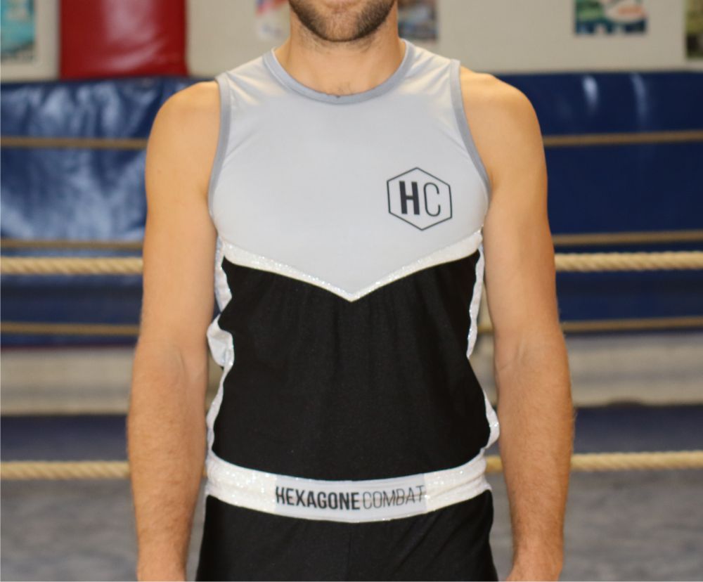 tenue de savate boxe Francaise pro homme détail face