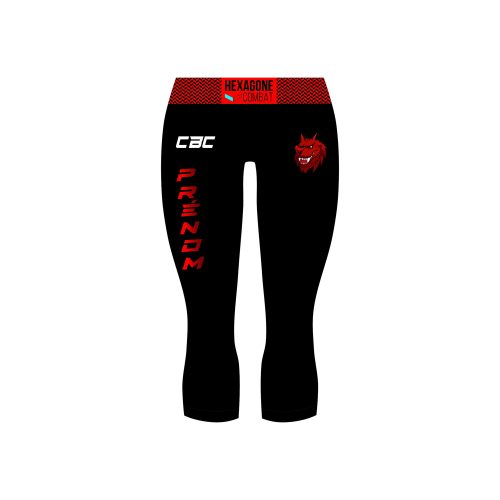 legging court de savate boxe française personnalisé hexagone combat face