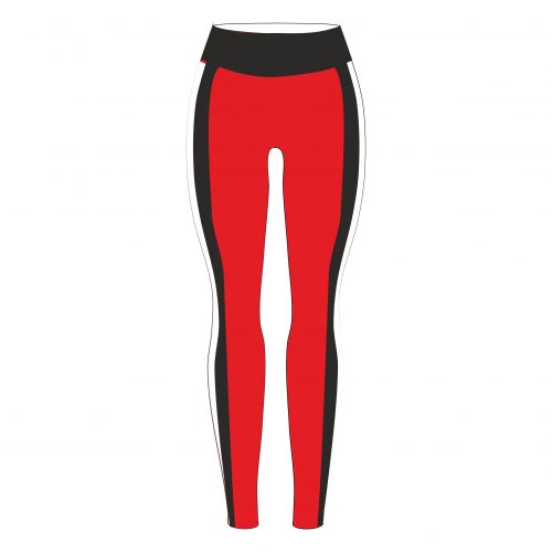 legging de savate boxe francaise modèle femme personnalisé avbf hexagone combat rouge dos
