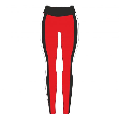 legging de savate boxe francaise modèle femme personnalisé avbf hexagone combat rouge dos