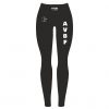 legging de savate boxe francaise modèle femme personnalisé avbf hexagone combat noir face