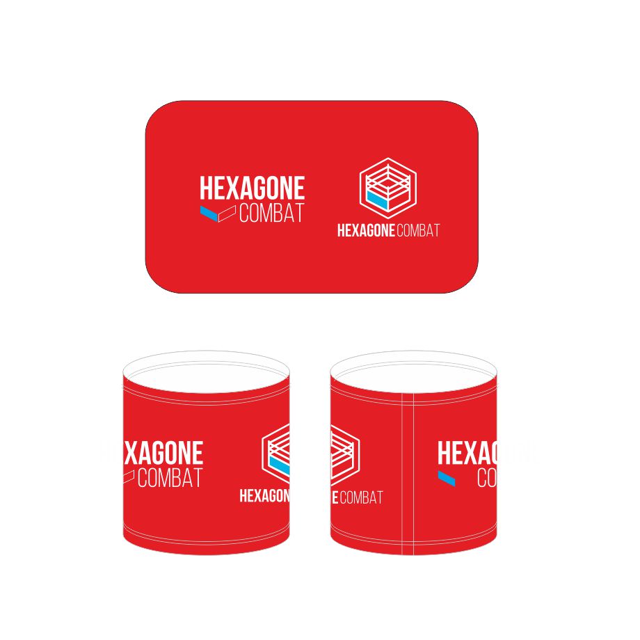 manchette-personnalisée-boxe-hexagone-visuel-rouge