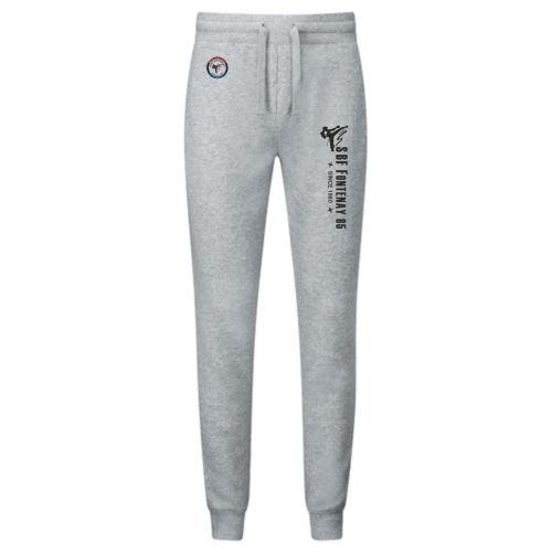 Pantalon de jogging coton personnalisé Fontenay Le Comte hexagone combat face gris