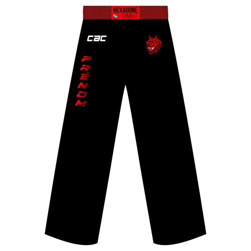 pantalon de savate boxe française personnalisé hexagone combat face