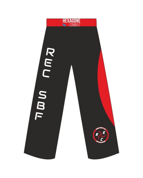 pantalon de Savate Boxe Francaise modèle Homme personnalisé RECBF Hexagone Combat face