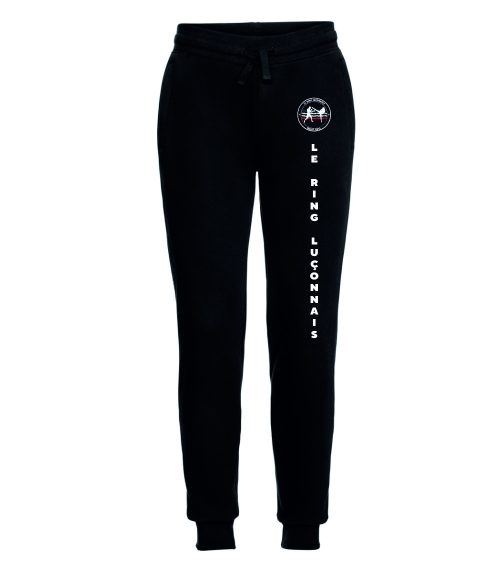 pantalon de jogging coton noir personnalisé Le Ring Luçonnais Hexagone Combat face