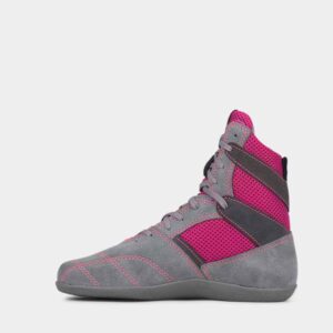 Chaussures de boxe française RIVAT TOP LADY LIGHT – Gris / Fuchsia