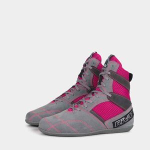 Chaussures de boxe française RIVAT TOP LADY LIGHT – Gris / Fuchsia