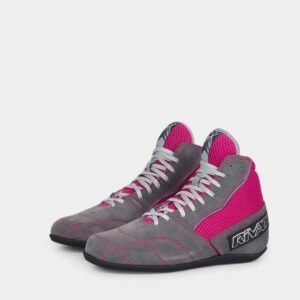 Chaussures de boxe française RIVAT BOOM LADY LIGHT – Anthracite / Fuchsia