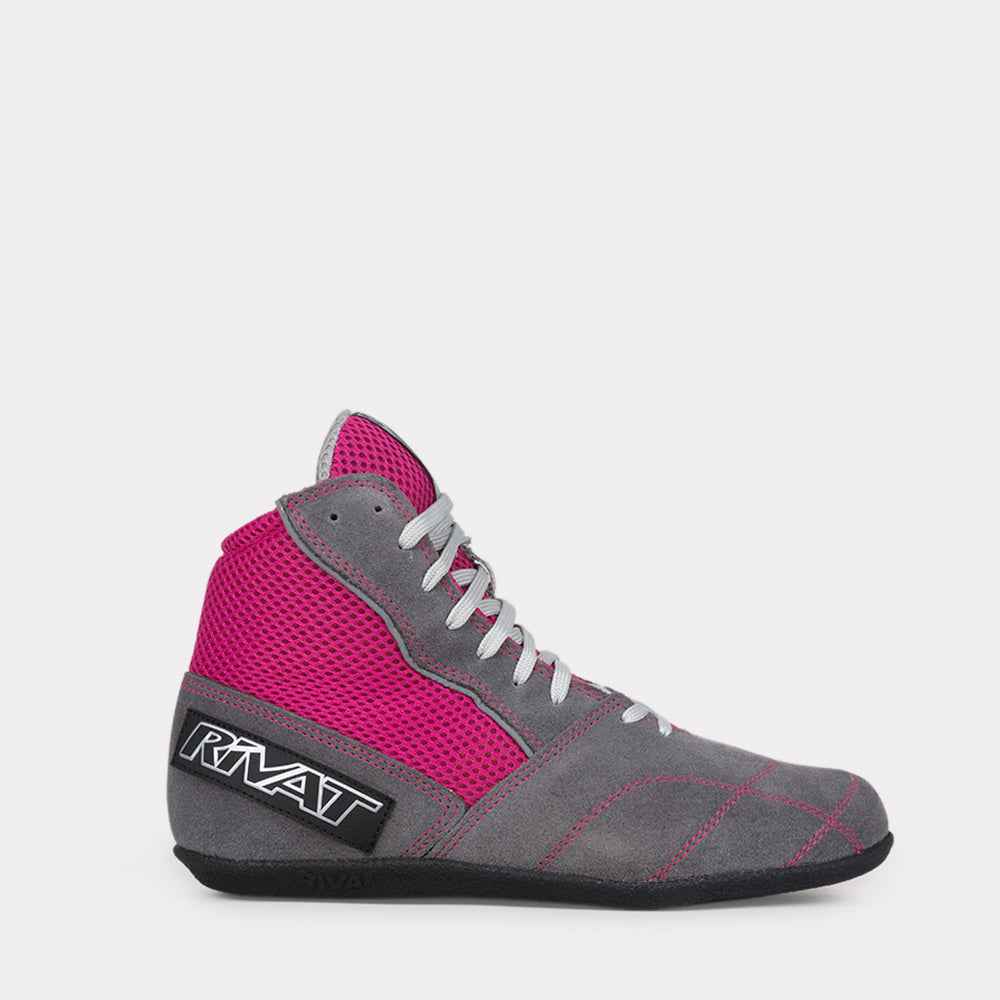 Chaussures de boxe française RIVAT BOOM LADY LIGHT - Anthracite / Fuchsia – Image 3