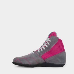 Chaussures de boxe française RIVAT BOOM LADY LIGHT – Anthracite / Fuchsia