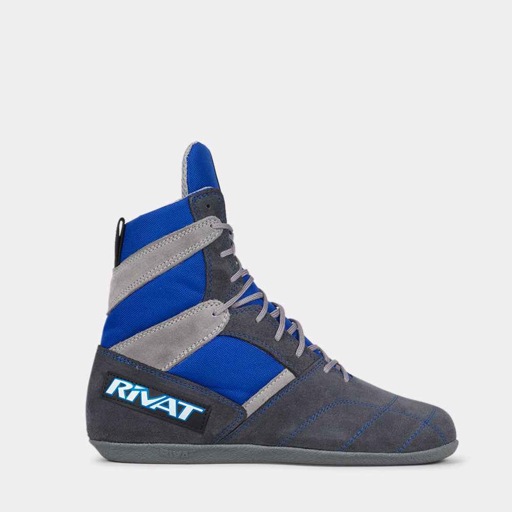 Chaussures de boxe française RIVAT TOP - Gris / Bleu – Image 3