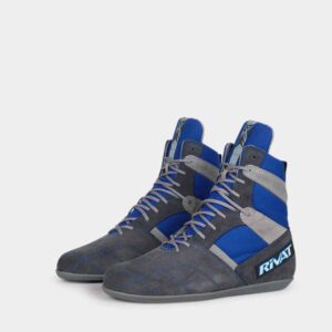 Chaussures de boxe française RIVAT TOP – Gris / Bleu