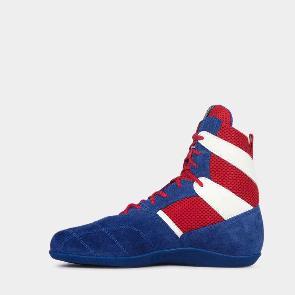 Chaussures de boxe française RIVAT TOP LIGHT - Bleu / Blanc / Rouge – Image 2