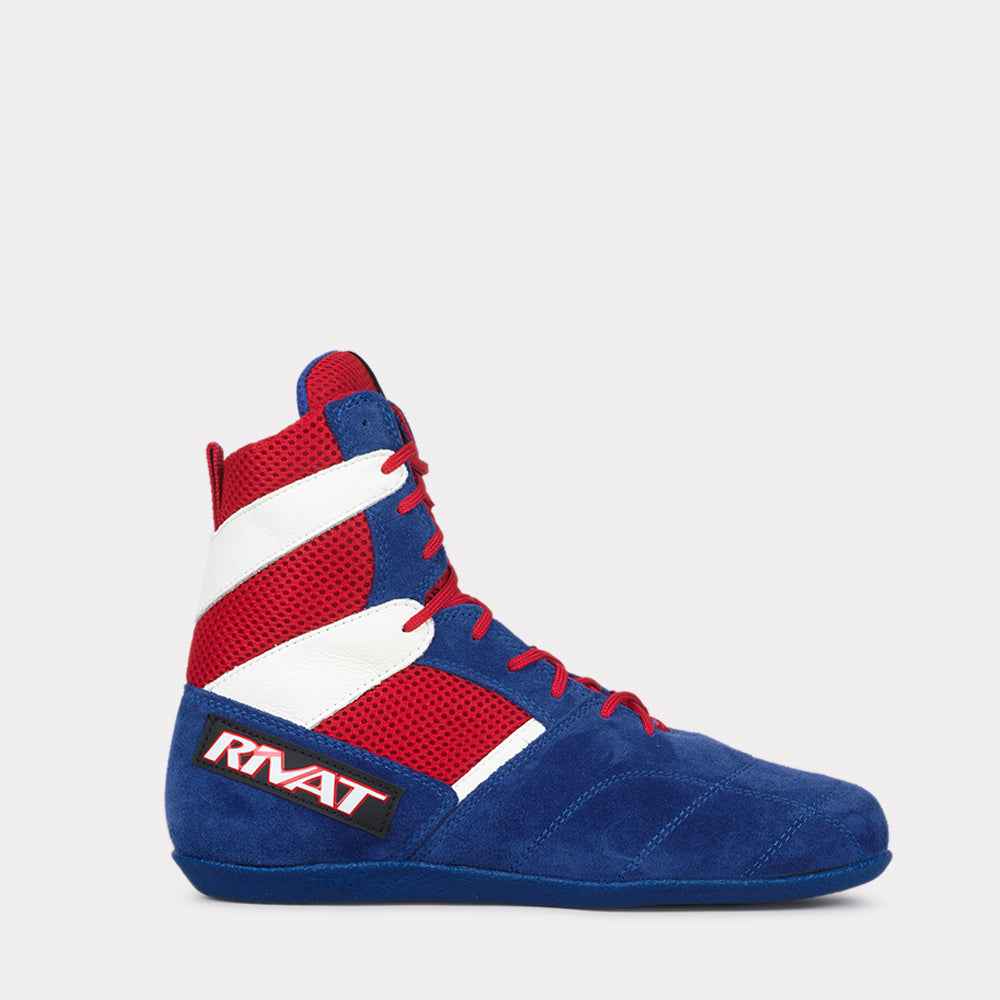 Chaussures de boxe française RIVAT TOP LIGHT - Bleu / Blanc / Rouge – Image 3