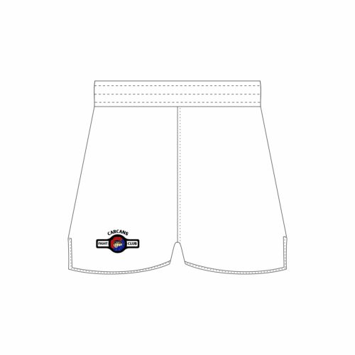 Short de MMA personnalisé Carcans Fight Club blanc dos