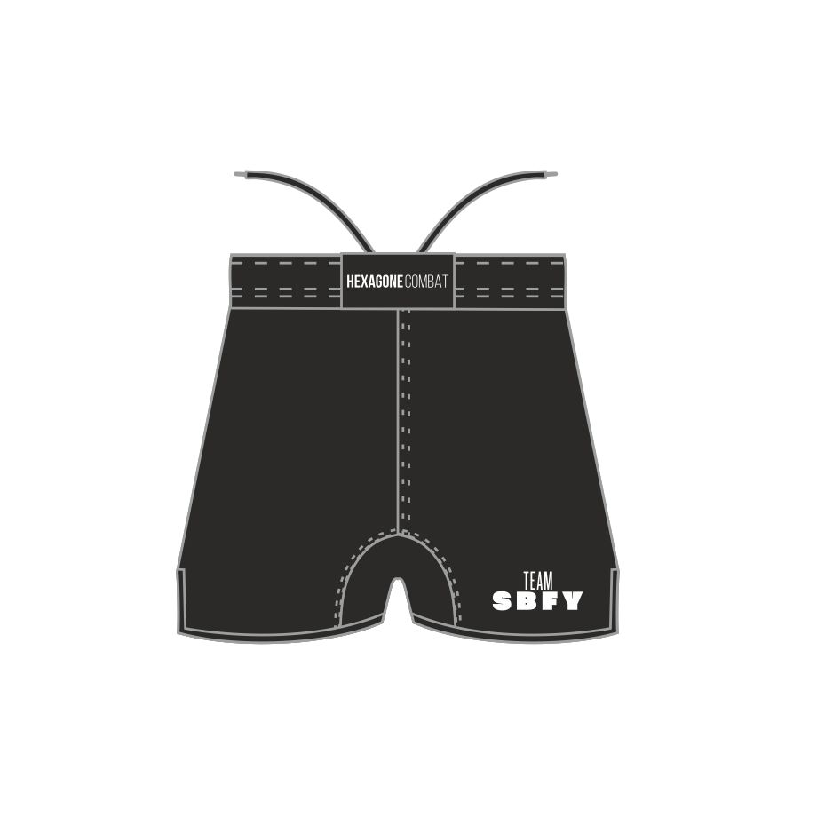 Short de MMA Polyester bande centrale élastiquée SBFY
