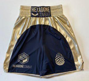 Short de boxe anglaise pro personnalisé hexagone combat rainbow