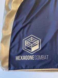 short de boxe anglaise pro détail logo face