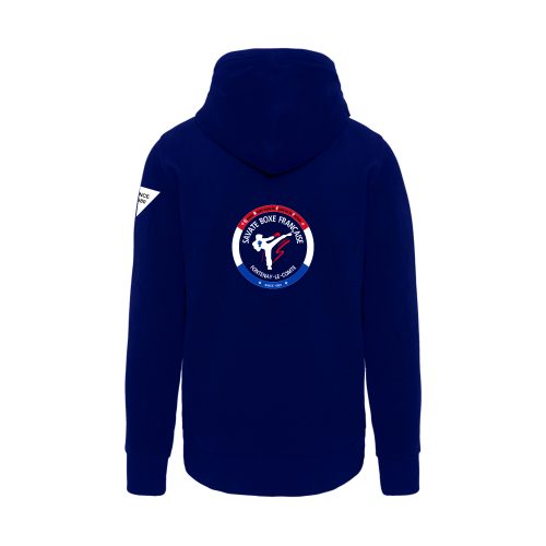 sweat-shirt coton personnalisé Fontenay Le Comte hexagone combat DOS BLEU MARINE NOUVELLE COLLECTION