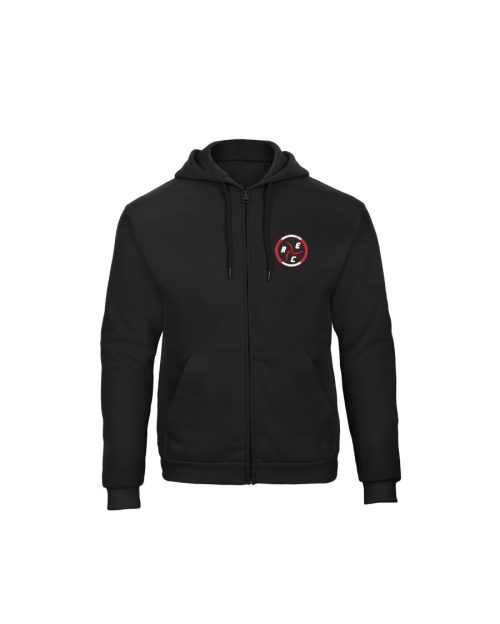 sweat coton noir personnalisé RECBF Hexagone Combat face