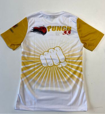 T-shirt sportswear personnalisable en sublimation Hexagone Combat PUNCH 33 dos