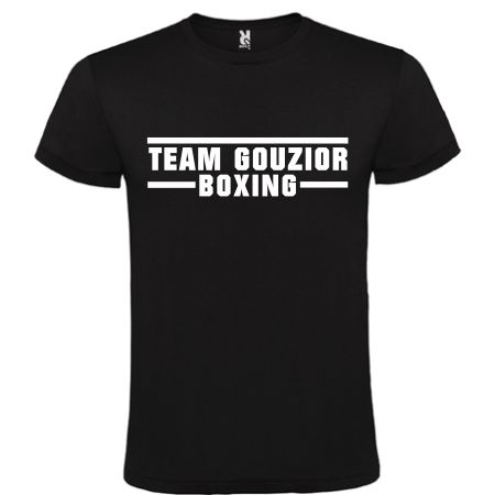 t-shirt personnalisé team gouzior face hexagone combat